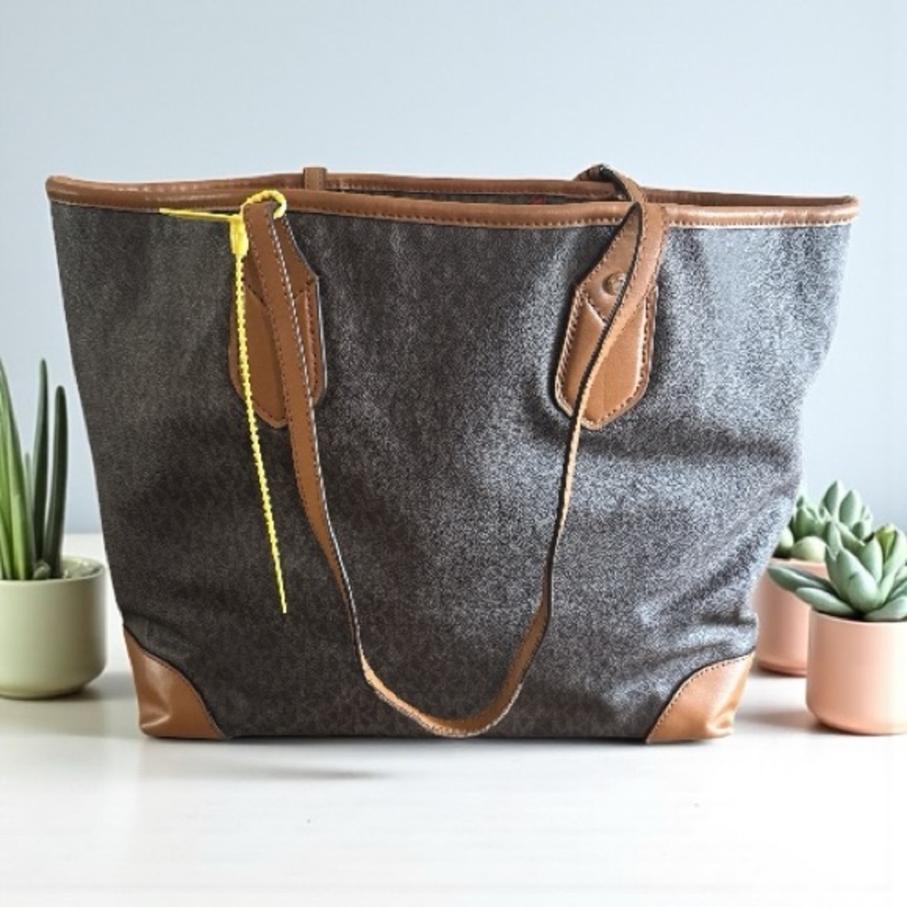 Michael Kors Charcoal and Camel Tote - Picture 2 of 8